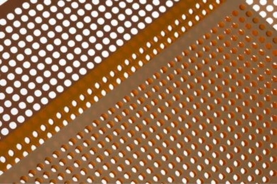 1m 2m 6m Perforated Copper Sheet Metal For Decorated Building Facades