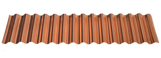 Decorative Copper Corrugated Roofing Sheets Easy Cleaning
